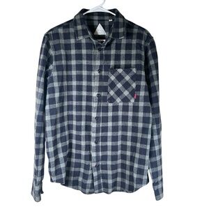 Altamont Andrew Reynolds Plannel Shirt Grey Black Plaid Men's Size L
